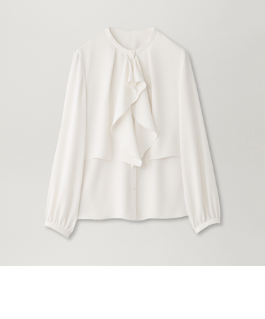 ドレープジョーゼット フレアブラウス