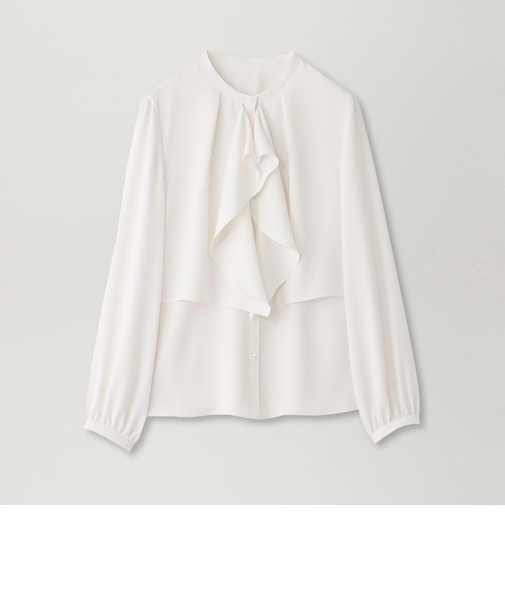 ドレープジョーゼット フレアブラウス