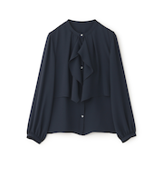 ドレープジョーゼット フレアブラウス