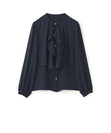 ドレープジョーゼット フレアブラウス