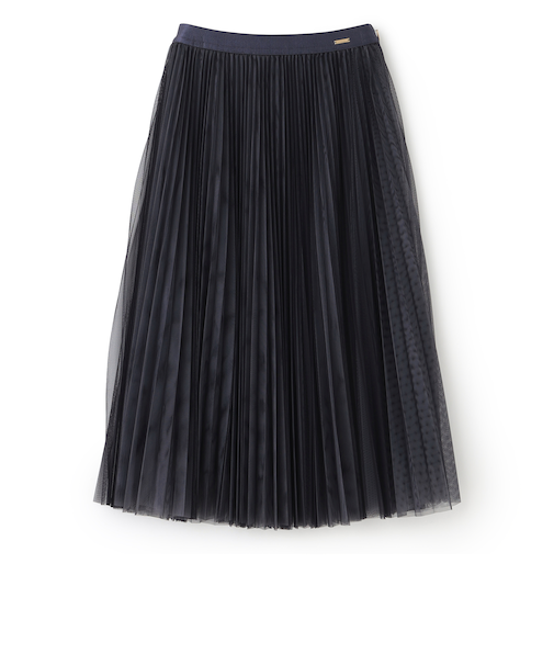 チュールプリーツスカート