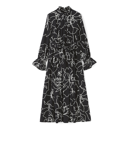 【EPOCA STORIA】アブストラクトプリントドレス《WEB&EPOCA THE SHOP店舗限定》