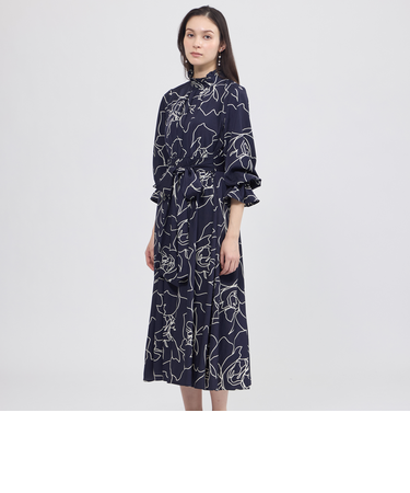 【EPOCA STORIA】アブストラクトプリントドレス《WEB＆EPOCA THE SHOP店舗限定》