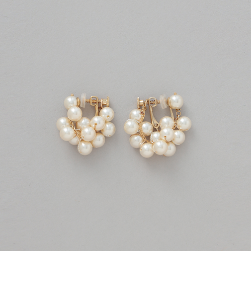 グレープパールイヤリング