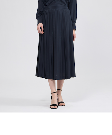 ドットドビーデシン プリーツスカート