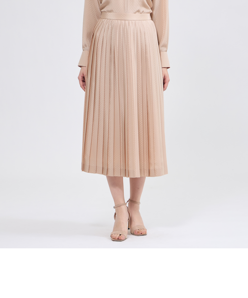 ドットドビーデシン プリーツスカート