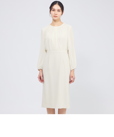 コンパクトダブルクロス シフォンコンビドレス