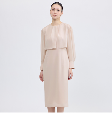 シフォンレイヤードドレス