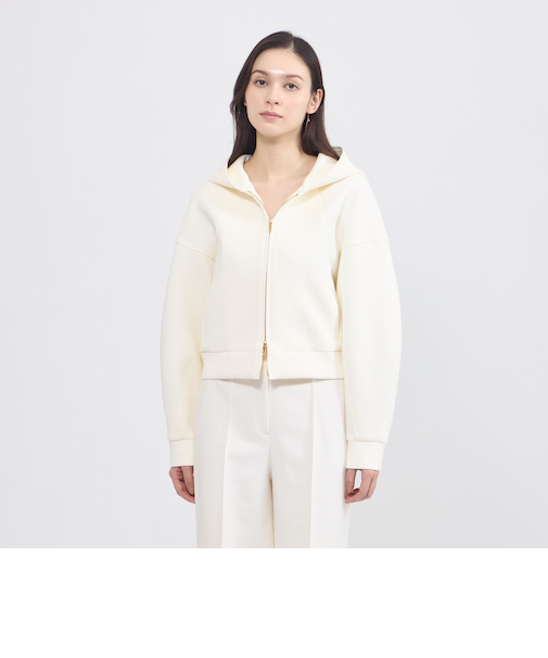 ライトコットンダンボール ジップアップフーディー