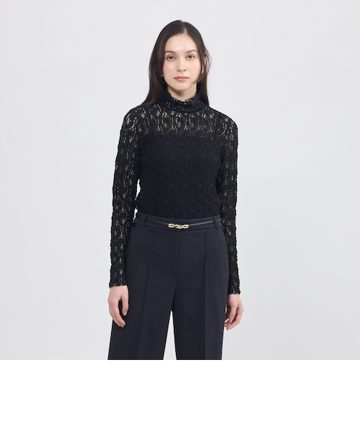 ストレッチレース シアーカットソー