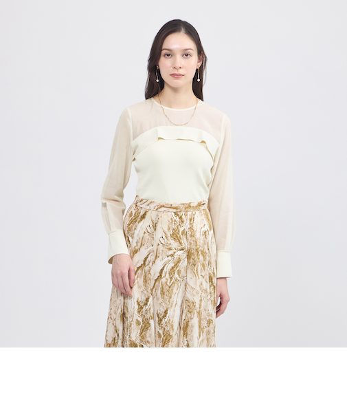 【La maglia】 シアーコンビニットプルオーバー