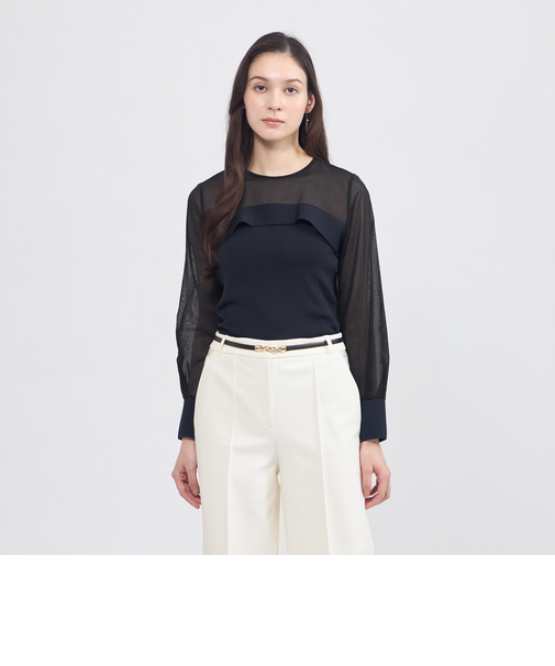 【La maglia】 シアーコンビニットプルオーバー