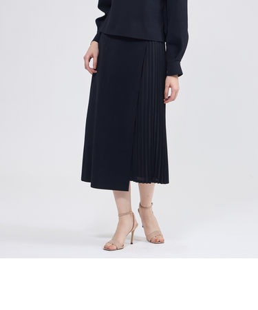 【La maglia】 プリーツコンビ ニットスカート