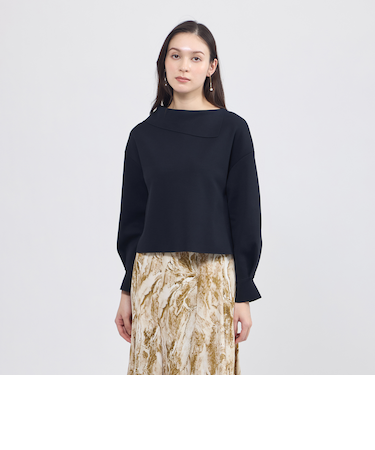 【La maglia】 アシンメトリーカラーニット