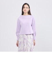 【La maglia】 アシンメトリーカラーニット