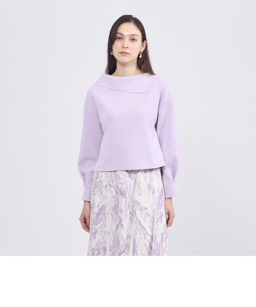 【La maglia】 アシンメトリーカラーニット