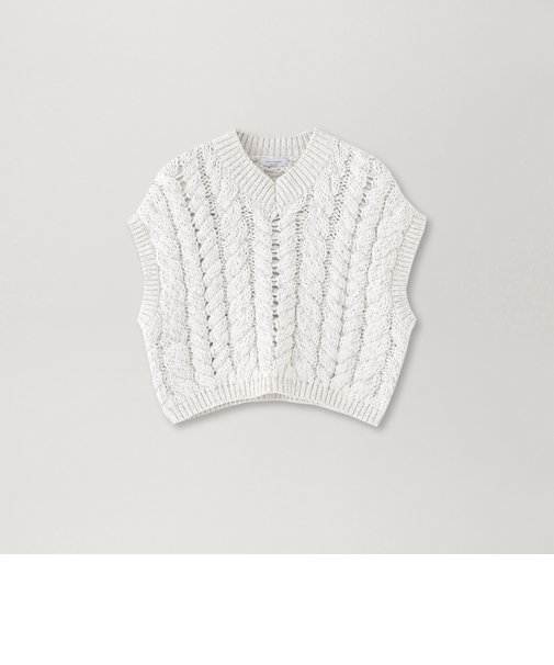【near.nippon】ケーブルニットベスト《WEB＆EPOCA THE SHOP店舗限定》