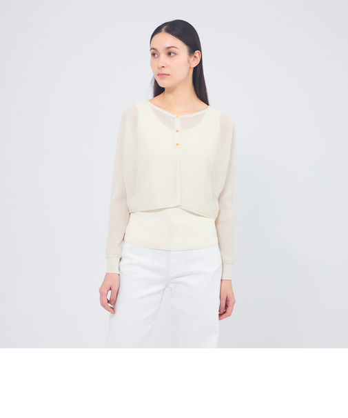 レイヤードアンサンブルニット