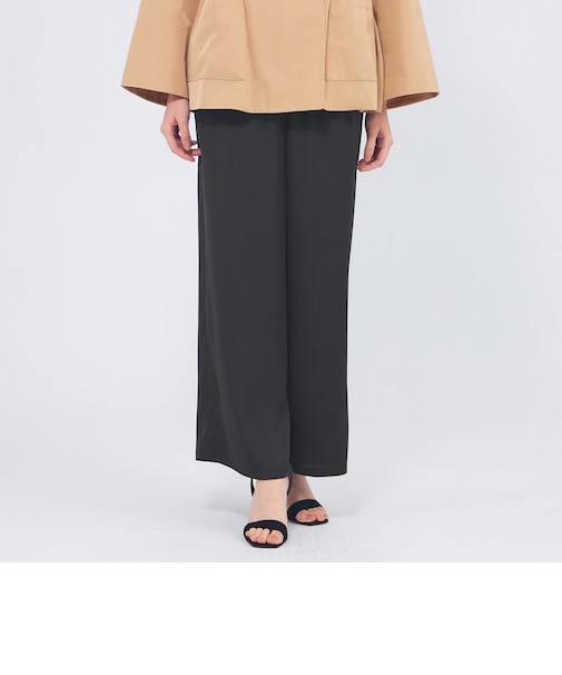 ドレープサテン ワイドパンツ