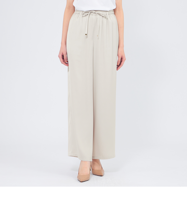 ドレープサテン ワイドパンツ