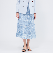 フィオーレレースプリント フレアスカート