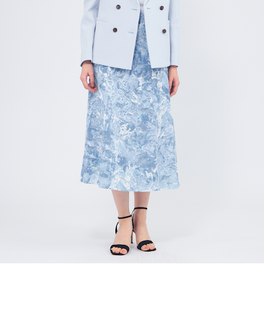 フィオーレレースプリント フレアスカート