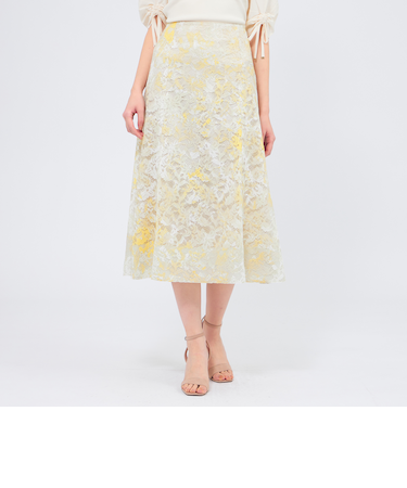 フィオーレレースプリント フレアスカート