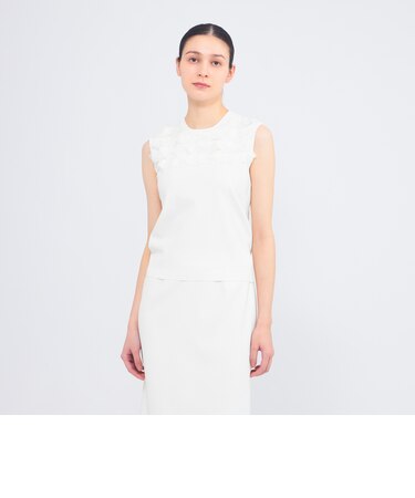 シルクシフォンコンビ ニットプルオーバー