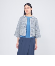 ミックスツイード ニットジャケット