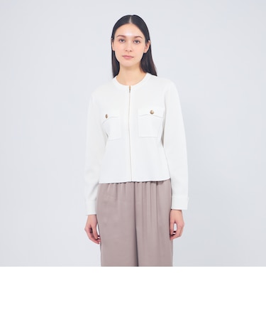 【WEB＆一部店舗限定】ジップアップニットブルゾン