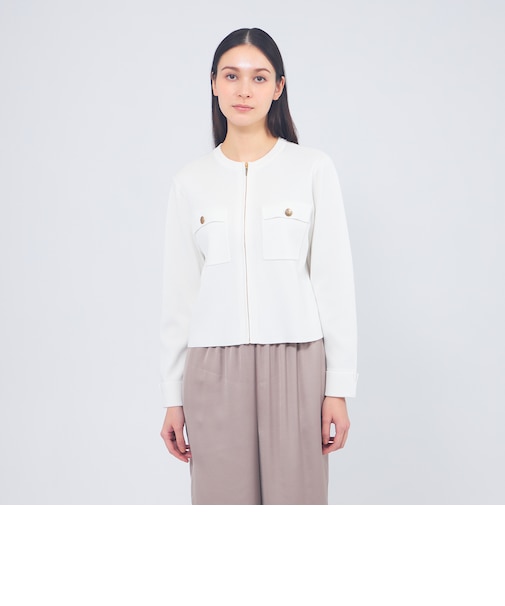 【WEB＆一部店舗限定】ジップアップニットブルゾン