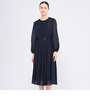 エアリーシフォン プリーツドレス