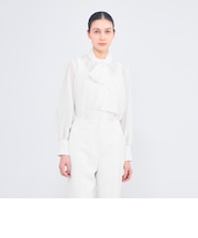 エアリーシフォン プリーツブラウス