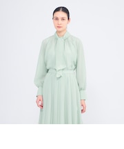 エアリーシフォン プリーツブラウス