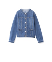 【EPOCA STORIA】ノーカラーデニムジャケット(インディゴ)《WEB＆EPOCA THE SHOP店舗限定》