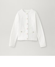 【EPOCA STORIA】ノーカラーデニムジャケット(ホワイト)《WEB＆EPOCA THE SHOP店舗限定》