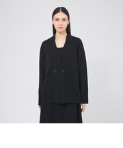 シアーコットンナイロン ダブルブレストニットジャケット