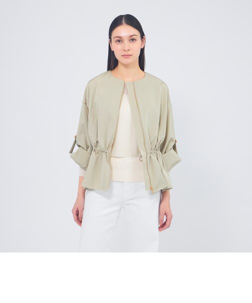 グログランタフタ ジップアップブルゾン