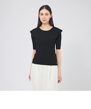 ワイドリブカラーニット プルオーバー