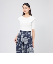 ワイドリブカラーニット プルオーバー