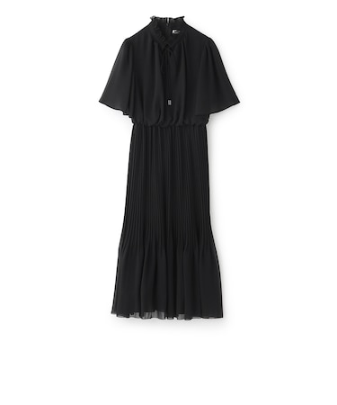 ドライジョーゼット プリーツワンピース