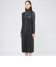 シンセティックレザー ジャンパースカート