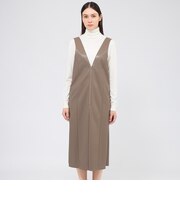 シンセティックレザー ジャンパースカート