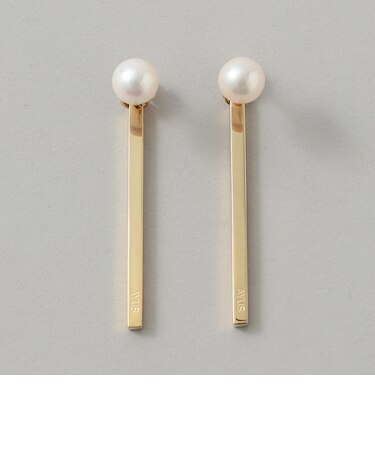 【AYUS】アコヤパールゴールドバーピアス《WEB＆EPOCA THE SHOP店舗限定》