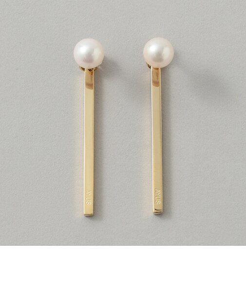【AYUS】アコヤパールゴールドバーピアス《WEB＆EPOCA THE SHOP店舗限定》