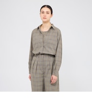 グレンチェックストレッチ ツインシャツ