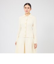 【La maglia】 ブークレーコンビリブニットカーディガン