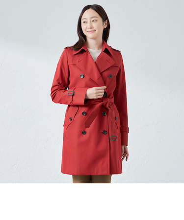 <100年コート>スタンダードモデル ダブルトレンチコート(ショート)