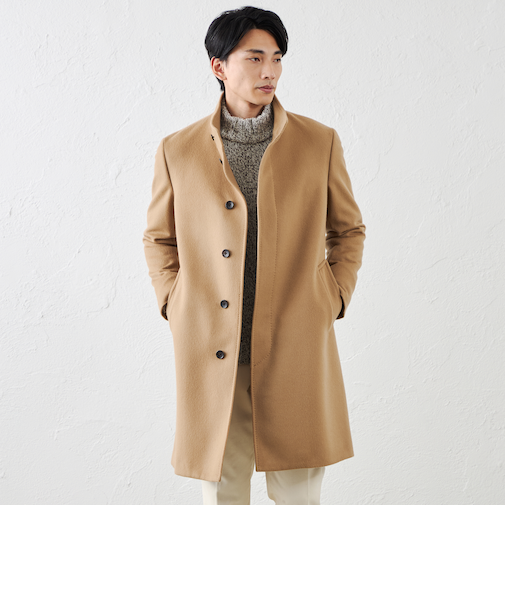 ＜Rain Wool＞スタンドカラーコート
