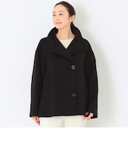 ＜Rain Wool＞スタンドカラー ショートコート